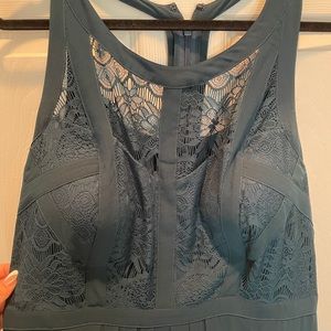 Teal full length dress